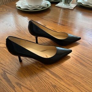 Elegant Ivanka Trump Black Leather Heels